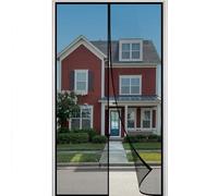 Cortina Mosquitera Magnética para Puertas 145x200cm Cortina Mosquiteras Magnética Hecha de Malla Iman Fuerte Cierra Automáticamente Anti Mosquito Insecto Negro