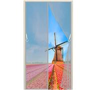 Cortina Mosquitera Magnética para Puertas, 180x210cm con Malla Super Fina para Dejar Pasar el Aire Fresco, Cierre Automaticamente, Tejido Súper Fino, Gris, 663 Tamaños