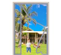 Cortina Mosquitera Magnética Para Puertas 200x210cm Gris Apertura lateral Cierre Magnético Automático Que Evita el Paso de Insectos Se puede instalar sin taladrar