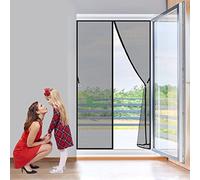 Cortina Mosquitera Magnética para Puertas 270x210 cm con Imanes Sellado Automaticamente, Evita Paso de Insectos,para Dormitorio, Balcón, Sala de Estar, 2023-Versión, Negro
