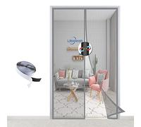 Cortina Mosquitera Magnética para Puertas, Adsorción Magnética Anti Insecto Mosquitera para Balcón Puerta Corredera de Patio-Gray|| 135x210cm(53x82inch)
