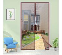 Cortina Mosquitera Magnética para Puertas, Cortina de Protección Contra Insectos para la Puerta Balcón Sala de Estar Fácil de Instalar-Brown|| 90x205cm(35x80inch)