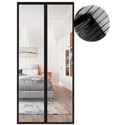 Cortina Mosquitera Magnética para Puertas, Versión Actualizada 85x180 cm Puerta de Malla Magnética, Negro Cortinas para Puertas Exteriores, Fácil de Instalar y Lejos de Los Mosquitos