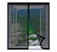 Cortina Mosquitera Magnetica para Ventanas 100 x 125 cm Fácil Instalación sin Taladrar, Fácil de Limpiar Cortinas Mosquiteras con Malla para Todas Las Ventanas, Negro
