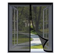 Cortina Mosquitera Magnetica para Ventanas 119 x 120 cm Fácil Instalación sin Taladrar, Fácil de Limpiar Cortina Mosquitera con Imanes para Todas Las Ventanas, Negro