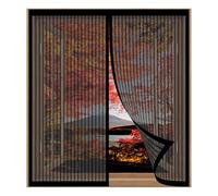 Cortina Mosquitera Magnetica para Ventanas 45 x 70 cm Fácil Instalación sin Taladrar, Fácil de Limpiar Mosquiteras a Medida Magnética para Todas Las Ventanas, Negro
