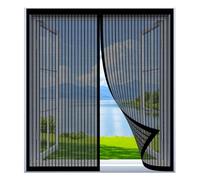 Cortina Mosquitera Magnetica para Ventanas 83 x 83 cm Fácil Instalación sin Taladrar, Fácil de Limpiar Autosellada para Todas Las Ventanas, Negro
