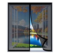 Cortina Mosquitera Magnetica Ventana 40 x 40 cm Fácil Instalación sin Taladrar, Fácil de Limpiar Imanes Mosquitera con Malla Super Fina para Para Todas Las Ventanas, Negro