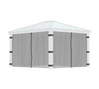 Cortina mosquitera para cenador Dallas (An x Al: 430 x 360 cm, Gris)