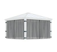 Cortina mosquitera para cenador Dallas (An x Al: 435 x 212 cm, Gris)