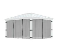 Cortina mosquitera para cenador Dallas (An x Al: 500 x 360 cm, Gris)