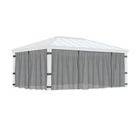 Cortina mosquitera para cenador Dallas (An x Al: 533 x 212 cm, Gris)