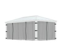 Cortina mosquitera para cenador Dallas (An x Al: 600 x 360 cm, Gris)