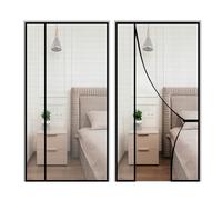 Cortina Mosquitera Para Puerta De Terraza, 100x235cm, Puerta Antimosquitos Con Cierre De Cinta Mágica Para Puerta De SóTano, Puerta De SalóN, Negro