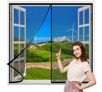 Cortina Mosquitera Para Puertas 115x150cm Negro Tela Mosquiteras de Ventanas para Puertas del Balcón