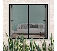 Cortina Mosquitera para Puertas 118 x 215 cm Adsorción Magnética Plegable Fácil de Instalar Mosquitera Imantada Puerta para Puertas de Salón Balcón Corredor, Negro