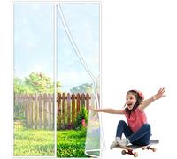 Cortina Mosquitera Para Puertas, 220x240cm Red a prueba de insectos, Cierre Magnético Automático Que Evita el Paso de Insectos Fácil de ensamblar JPP1k Blanco