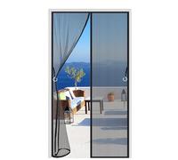 Cortina Mosquitera para Puertas 80 x 190 cm Fácil Instalación - Cortina Mosquitera Cierre Magnético Automático Que Evita el Paso de Insectos para Niños y Mascotas - Negro A