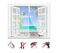 Cortina Mosquitera para Puertas, Mosquiteras Magnética Anti Insectos, Cierre Automático Cortina de Malla, Manos Libres, para Puerta Ventana-White-A|| 41x68inch(105x175cm)