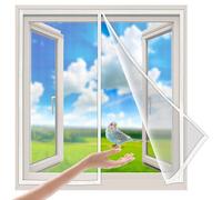 Cortina Mosquitera para Ventanas, 180x240 cm Sin Huecos Pasar El Aire Se Cierra Magnéticamente al Instante para Balcón Ventana Corredera de Patio Innovador, Blanco