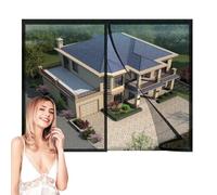 Cortina Mosquitera Para Ventanas 200x120cm de Malla Magnética,Mosquitera magnética Pest Repeller Ultrasonic,Insect Repeller Plug in Pest Control Repellentagainst Negro