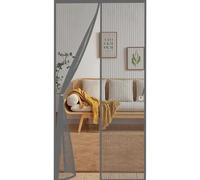 Cortina Mosquitera Puerta 103 x 201 cm Anti-Insectos, Mantiene El Aire Fresco Cortina Puerta Magnetica Imantada Imán sin Necesidad de Taladrar para Balcon Patio Corredera, Gris