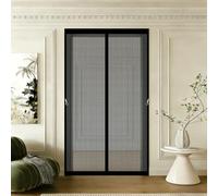 Cortina Mosquitera Puerta 130 x 170 cm con Imanes Potentes Fácil Instalación Cierre Automático Mosquitera Cortina Puerta Magnetica para Cocina Dormitorio Correderas Garaje, Negro