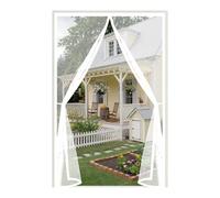 Cortina Mosquitera Puerta 255 x 210 cm Transpirables Antimosquitos, Sin Taladros, Magnético Automático, Con Velcra, Mosquiteras Porta Imantada para Ventanas y Balcón, Blanco