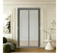 Cortina Mosquitera Puerta 70 x 80 cm con Imanes Potentes Fácil Instalación Cierre Automático Mosquitera Cortina Puerta Magnetica para Cocina Dormitorio Correderas Garaje, Gris