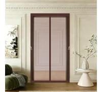 Cortina Mosquitera Puerta 70 x 90 cm con Imanes Potentes Fácil Instalación Cierre Automático Mosquitera Cortina Puerta Magnetica para Cocina Dormitorio Correderas Garaje, marrón