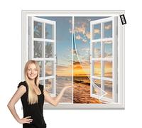 Cortina Mosquitera Puerta Magnetica 100x130cm Blanco Cierre Magnético Automático Evita el Paso de Insectos sin Taladrar para Todas Puertas y Ventanas