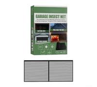 Cortina mosquitera retráctil grande para puerta de garaje de 2 x 4 m con malla reforzada para solárium, instalación sin taladro, flujo de aire fresco, color negro