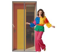 Cortina Mosquiteras para Puerta 122 x 190 cm Varios Tallas Fly Curtains for Door Proteja a su Familia de Los Mosquitos para Todos Los Tamaños de Puertas, Gris