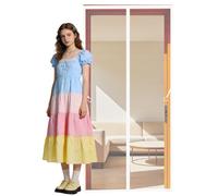 Cortina Mosquiteras para Puerta 138 x 277 cm Varios Tallas Mosquitera Puerta con Iman Mantiene El Aire Fresco para Balcón Salón Dormitorio de Patio, Blanco