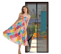 Cortina Mosquiteras para Puerta 83 x 214 cm Se Cierra Automáticamente Cortina Magnética No Requiere Herramientas, Fácil de Instalar para Puertas de Patio y Balconeras, Negro