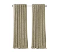 Cortina opaca con volutas de jacquard Mia de Elrene Home Fashions, 132 x 241 cm (1 panel), color natural