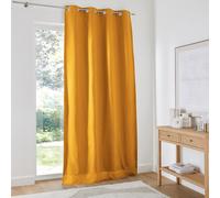 Cortina opaca de algodón con ojales, Scenario. Talla 135 x 260 cm. Color Amarillo Ocre