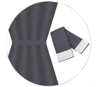 Cortina opaca, panel individual de privacidad para puerta francesa, cenefa de dormitorio con tratamiento moderno, cortina con aislamiento térmico (gris)