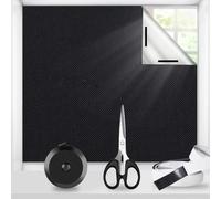 Cortina Opaca para Ventanas sin taladrar, 100% Opaca y con protección Solar, Tejido Opaco Oxford 420D con ventosas| 1m x 1,45m Negro| lámina de protección Solar para Ventanas de tejado