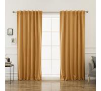 Cortina opaca premium de 2 paneles Best Home Fashion - Cortinas opacas con aislamiento tιrmico para dormitorio - Trabilla trasera y bolsillo para