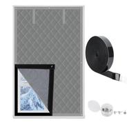 Cortina opaca resistente e insonorizada, panel de privacidad industrial de 35.4 x 82.7 pulgadas, reducción de ruido, aislamiento térmico, divisor opaco para balcón, dormitorio, cocina, ventana, puerta