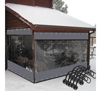 Cortina para Exteriores Impermeable Panel Lateral con Ojales Lonas para Pergolas Cortinas Exteriores para Terraza Jardín (Color : Gray, Size : H2.2mxL4m)