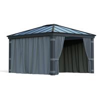 Cortina para pérgola de poliéster gris / plata xcm