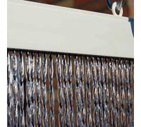 Cortina para Puerta" Albi 1" 100 X 230CM Transparente / Negro Casa Insecto Corta