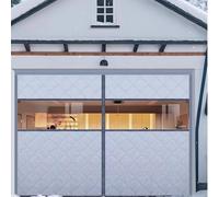 Cortina Para Puerta De Garaje, Cubierta Térmica Magnética Para Puerta Para Invierno, Kit De Aislamiento De Garaje Transparente Con Ventana Transparente, A Prueba De Viento Cálida(Gray,15x8FT)