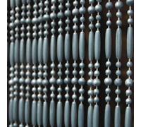 Cortina para Puerta "Fréjus 5" 90 X 210CM Gris Insectos Perlas Acortado Entrada