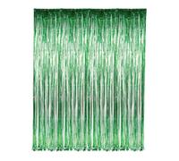 Cortina para puerta o ventana con borde de l mina de oropel verde de 1 x 3 x 8 pies de Rhode Island Novelty, decoraci n para fiesta
