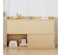 Cortina plegable de privacidad tipo panal sin taladros para armarios, cortina magnética para gabinetes, faldón vertical de textura beige cremoso para debajo del fregadero(Khaki,110x50cm/43.3x19.7")