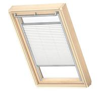 Cortina Plisada velux para Ventana de Techo VELUX Original M04, M34, Blanco con guía Lateral Gris