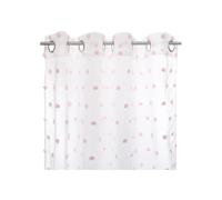 Atmosphera - Cortina Infantil 'Pompons' - Blanca y Rosa 140 x 240 cm